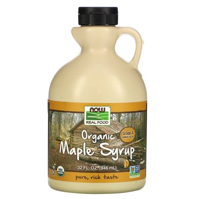 Органічний кленовий сироп клас А середній бурштиновий Now Foods (Maple Syrup Grade A Medium Amber Certified Organic) 946 мл