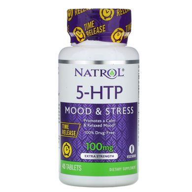 Гідрокситриптофан Natrol (5-HTP Mood&Stress) 100 мг 45 таблеток