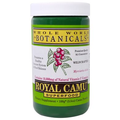 Каму-каму вітамін-С Whole World Botanicals (Royal Camu) 100 г