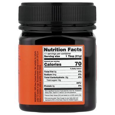 Egmont Honey, Manuka Honey, Raw & Unpasteurized, UMF&trade; 20+, MGO 830+, 8.8 oz (250 g)