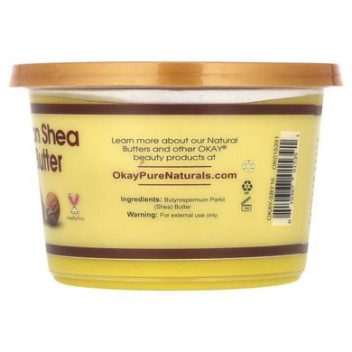 Масло африканского ши, желтое гладкое, African Shea Butter, Yellow Smooth, Okay Pure Naturals, 368 г купить в Киеве и Украине