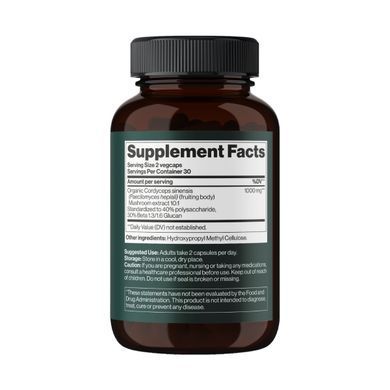 Гриби Кордицепс, Mind Shi (Cordyceps Mushroom) 1000 мг, 60 растительных капсул купить в Киеве и Украине
