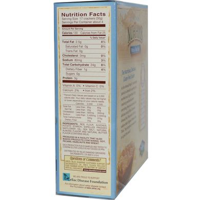 Almond Nut-Thins, орехово-рисовые крекеры с добавлением морской соли, Blue Diamond, 120.5 г купить в Киеве и Украине