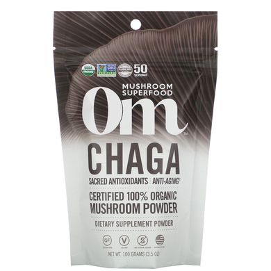 Чага грибний порошок OM Organic Mushroom Nutrition (Chaga) 100 г