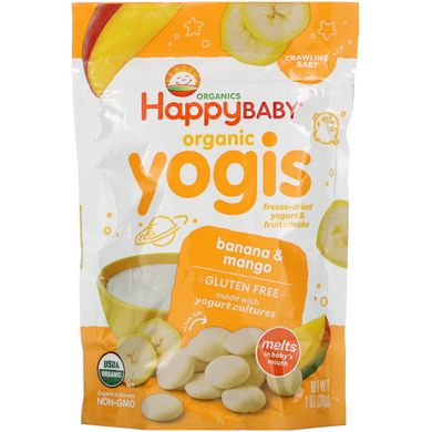 Живий йогурт банан манго Happy Family Organics (Fruit Snacks) 28 г