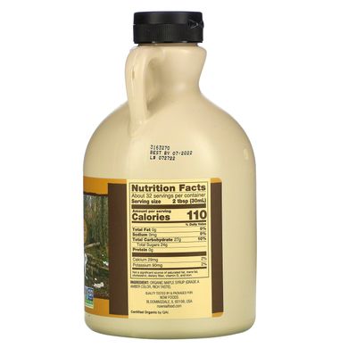 Органічний кленовий сироп клас А середній бурштиновий Now Foods (Maple Syrup Grade A Medium Amber Certified Organic) 946 мл