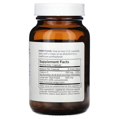 Куркумін + Вітамін С, Curcumin + C, Metabolic Maintenance, 400 мг, 60 капсул