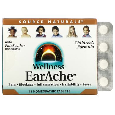 Средство от боли в ушах Source Naturals (Wellness EarAche) 48 таблеток купить в Киеве и Украине
