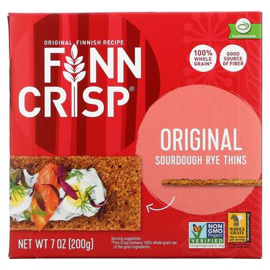 Хлібці з кислого житнього тіста, Оригінальний смак, Finn Crisp, 7 унц (200 г)