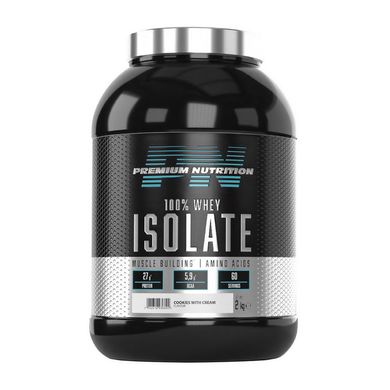 100% Whey Isolate Premium Nutrition 2 kg cookies with cream