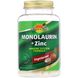 Монолаурин + Цинк, Monolaurin + Zinc, Health From The Sun, 90 вегетарианских капсул фото