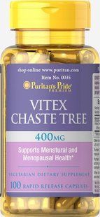 Витекс целомудрия, Vitex Chaste Tree, Puritan's Pride, 400 мг, 100 капсул купить в Киеве и Украине