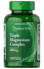 Потрійний магнієвий порошок комплекс, Triple Magnesium Complex, Puritan's Pride, 400 мг, 120 капсул