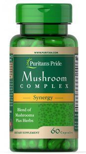 Грибной Травяной Комплекс Синергия, Mushroom Herbal Complex Synergy, Puritan's Pride,, 60 капсул купить в Киеве и Украине