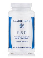 P-5-P Витамин В6 Пиридоксин Klaire Labs (P-5-P Pyridoxal 5-Phosphate) 250 вегетарианских капсул купить в Киеве и Украине