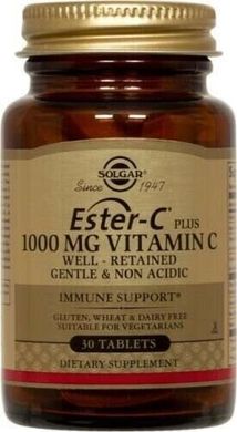 Эстер-С витамин C Solgar (Ester-C Plus) 1000 мг 30 таблеток купить в Киеве и Украине
