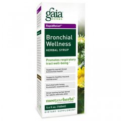 Швидке полегшення, трав'яний сироп для здоров'я бронхів, Gaia Herbs, 54 рідких унцій (160 мл)