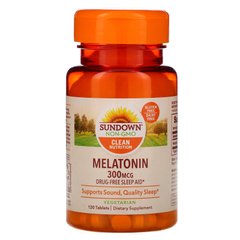 Мелатонин Sundown Naturals (Melatonin) 0.3 мг 120 таблеток купить в Киеве и Украине