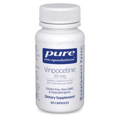 Вінпоцетин Pure Encapsulations (Vinpocetine) 20 мг 60 капсул