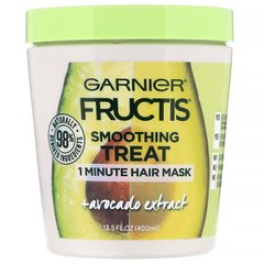 1-хвилинна розгладжуюча маска для волосся, з екстрактом авокадо, Garnier, 400 мл