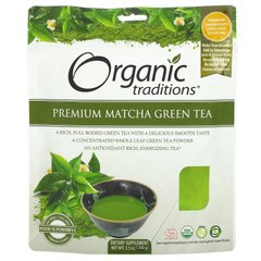 Organic Traditions, Премиум зеленый чай матча, 3,5 унции (100 г) купить в Киеве и Украине