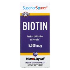 Біотин Superior Source (Biotin) 5000 мкг 100 таблеток