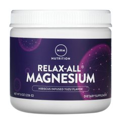 MRM, Relax-All Magnesium, магній, зі смаком гібіскусу та юдзу, 226 г (8 унцій)