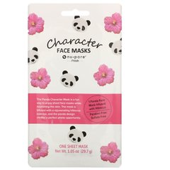 Маска для обличчя, панда, гібіскус, Character Face Mask, Panda, Hibiscus, Nu-Pore, 1 лист