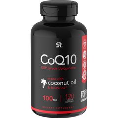 CoQ10 с биоперином и кокосовым маслом Sports Research 120 капсул купить в Киеве и Украине