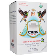 Натуральний червоний чай Ройбос, без кофеїну, Port Trading Co, 40 чайних пакетиків, 3,53 унції (100 г)