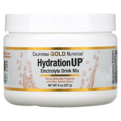 Порошкова суміш для напоїв з електролітом цитрусові California Gold Nutrition (HydrationUP Electrolyte Drink Mix Powder Citrus) 227 г