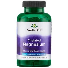 Хелатованих марганцевий гліцинат Альбіон, Albion Chelated Magnesium Glycinate, Swanson, 133 мг, 90 капсул