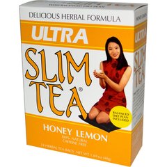 Чай для похудения Ultra Slim, мед с лимоном, Hobe Labs, 24 пакетика травяного чая, 1,69 унции (48 г) купить в Киеве и Украине