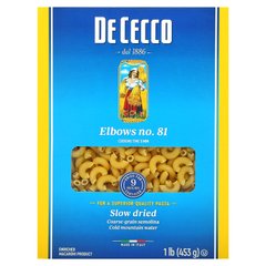 De Cecco, Elbows No. 81, 1 фунт (453 г)
