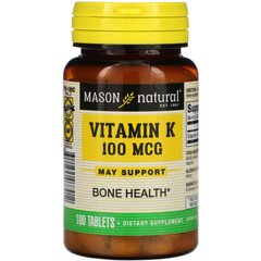 Витамин К Mason Natural (Vitamin K) 100 мкг 100 таблеток купить в Киеве и Украине