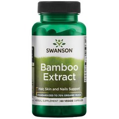Бамбук екстаркт, Bamboo Extract, Swanson, 300 мг, 60 капсул