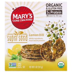Крекери Super Seed, лимон і кріп, Mary's Gone Crackers, 141 г