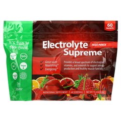 Jigsaw Health, Electrolyte Supreme, фруктовий пунш, 60 пакетів, 11,4 унції (324 г)