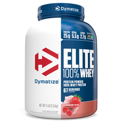Elite, 100% сывороточный протеин, клубника Blast, Dymatize Nutrition, 2,27 кг купить в Киеве и Украине