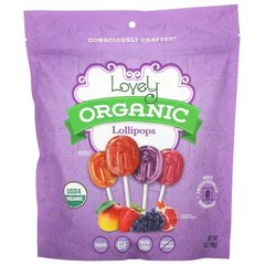 Lovely Candy, Органічні льодяники, фруктове асорті, 40 штук в індивідуальній упаковці