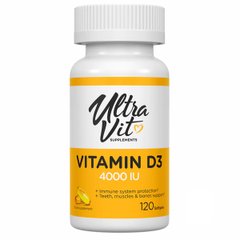 Вітамін Д3 VPLab (Vitamin D3 4000IU) 4000 МО 120 м'яких капсул