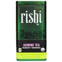 Органічний зелений листовий чай, жасмин, Rishi Tea, 1,94 унції (55 г)