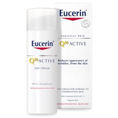 Денний крем для боротьби з першими зморшками для чутливої ​​шкіри, Q10 Active Anti-Wrinkle SPF 15, Eucerin, 50 мл