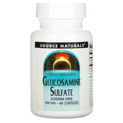 Глюкозамин сульфат Source Naturals (Glucosamine Sulfate) 500 мг 60 капсул купить в Киеве и Украине