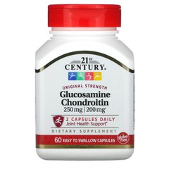 Глюкозамин Хондроитин 21st Century (Glucosamine Chondroitin) 250 мг/200 мг 60 капсул купить в Киеве и Украине
