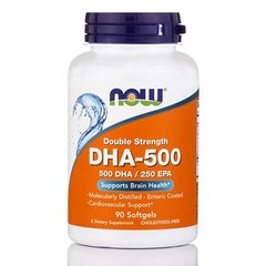 Риб'ячий жир подвійна сила Now Foods (DHA-500) 90 капсул
