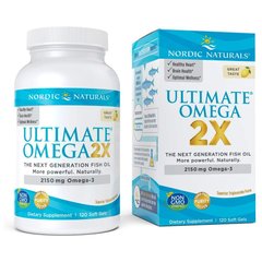 Омега 2X Nordic Naturals (Ultimate Omega 2X) 2150 мг, 90 м'яких капсул