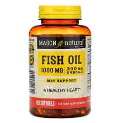 Омега-3 риб'ячий жир, 1000 мг, Mason Natural, 120 м'яких таблеток