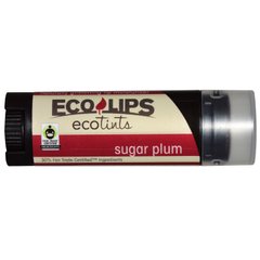 Ecotints, увлажняющий бальзам для губ, Sugar Plum, Eco Lips Inc., 0.15 унций (4.25 г) купить в Киеве и Украине