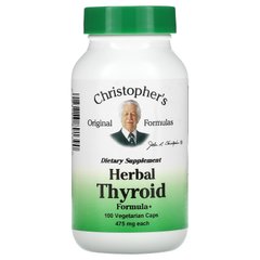 Травяная формула для щитовидной железы Christopher's Original Formulas (Herbal Thyroid) 475 мг 100 капсул купить в Киеве и Украине